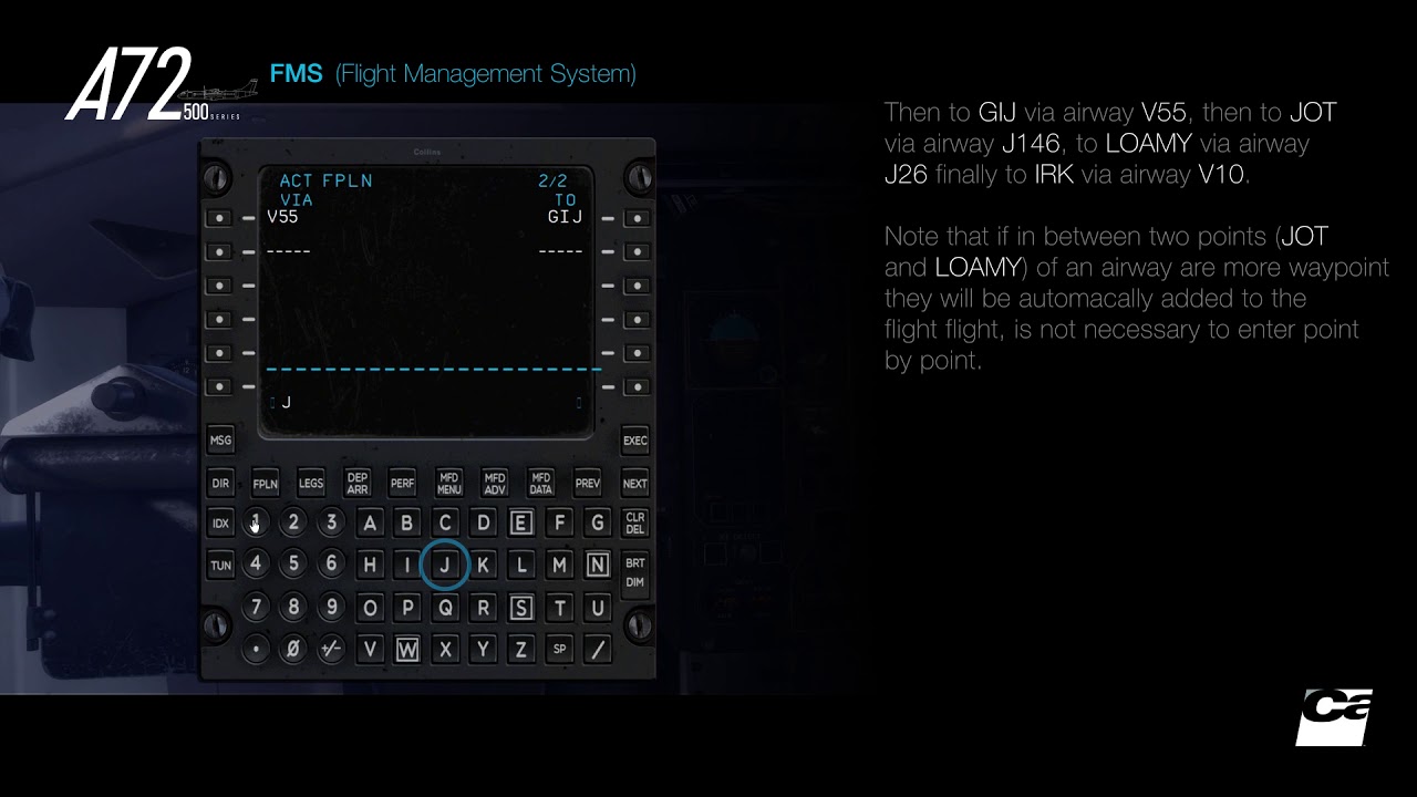 CARENADO A72-500 - FLIGHT PLAN CREATION/FMS