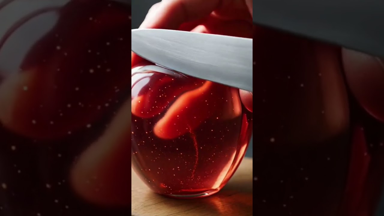 Crystal Calm: Glass Apple Cutting✨ #viral  #satisfy #india #apple #shorts #shortvideo