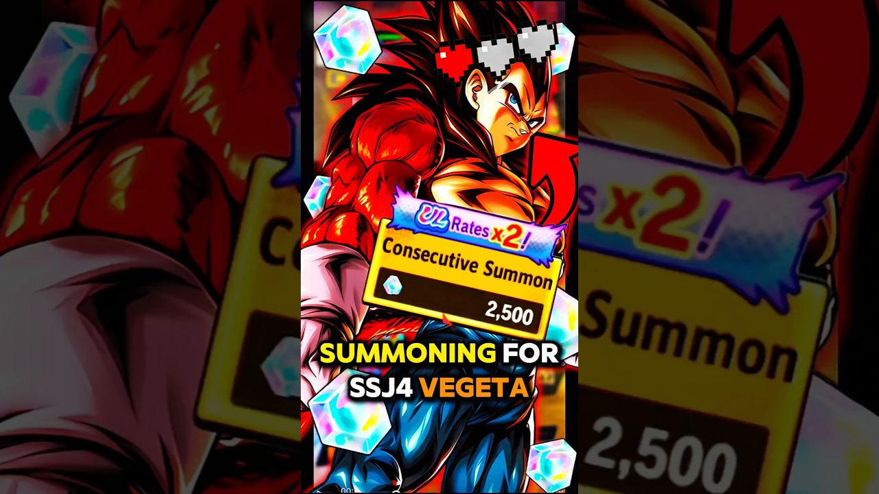 SSJ4 VEGETA Summons🤩🔥!(Dragon Ball Legends) #dragonballlegends #dbl #dblegends