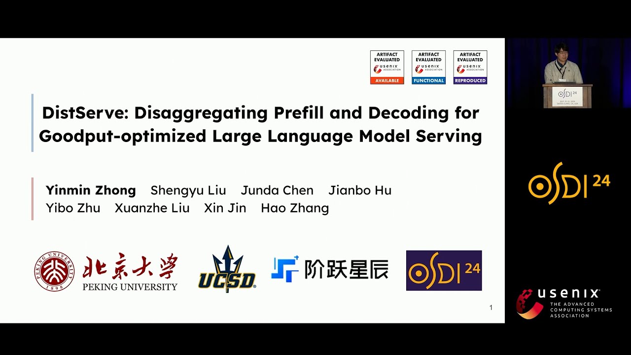 OSDI '24 - DistServe: Disaggregating Prefill and Decoding for Goodput-optimized Large Language...