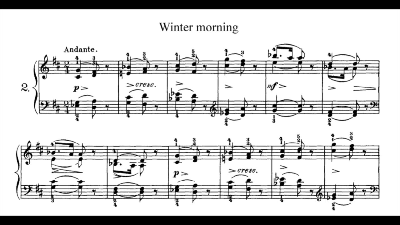 Pyotr Tchaikovsky: Winter Morning (Album for the Young op. 39 No. 2 Winter Morning)