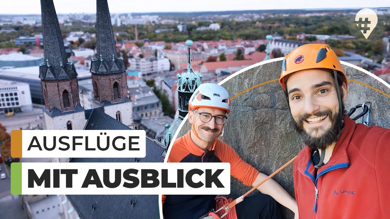 Hoch hinaus: Klettern am Felsen und Aussichtstürme | Rund um Halle (Saale) | #hinREISEND