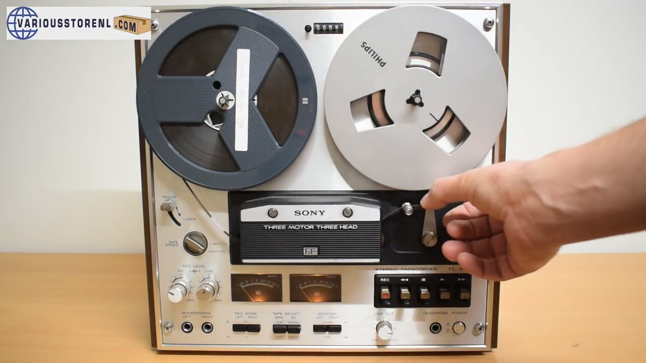 Sony TC 645 4Track Stereo Tape Recorder Demonstration Video - For sale at www.variousstorenl.com