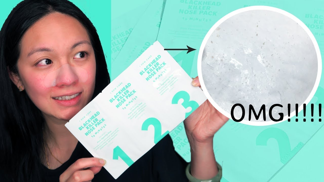 MOST SATISYING BLACKHEAD STRIP! | I DEW CARE Blackhead Killer Nose Pack Review