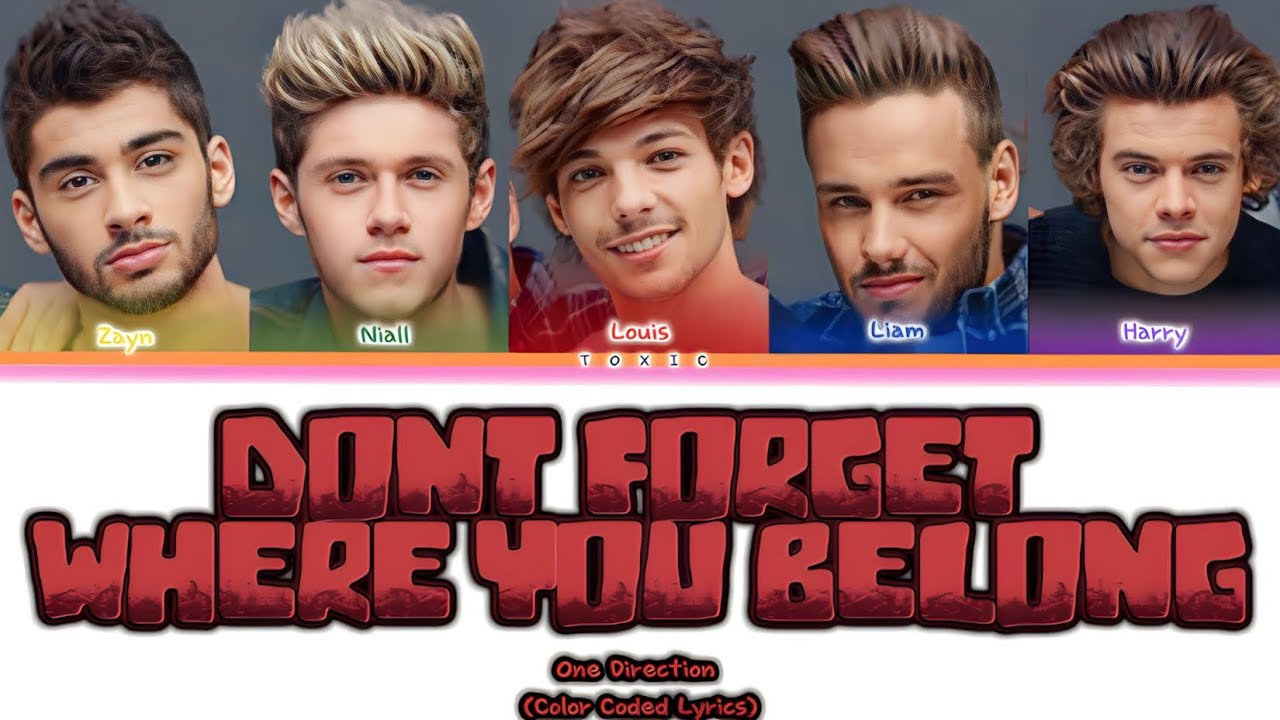 One Direction - Don’t Forget Where You Belong [Color Coded Lyrics]