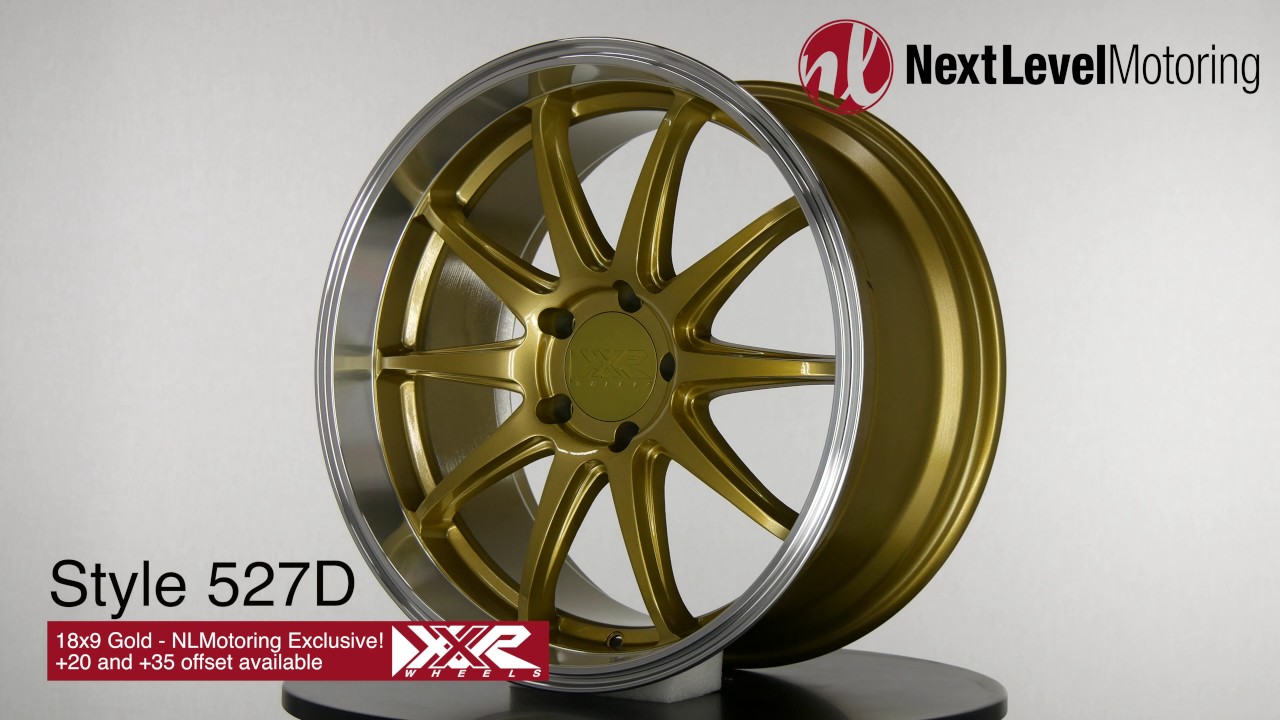 XXR 527D 18x9 Gold Wheels - Next Level Motoring Exclusive