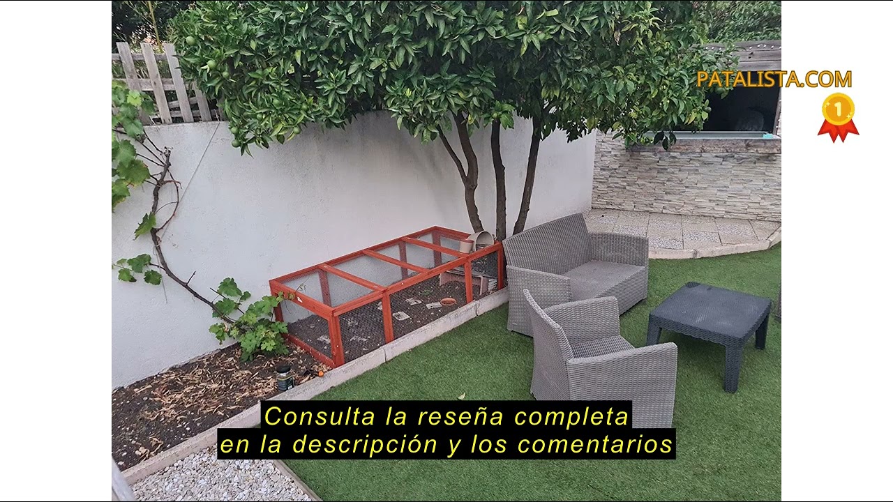 Reseña del tectake® Conejera Exterior de Madera con Dos Puertas y Rejilla Metálica, Ideal como Jaula