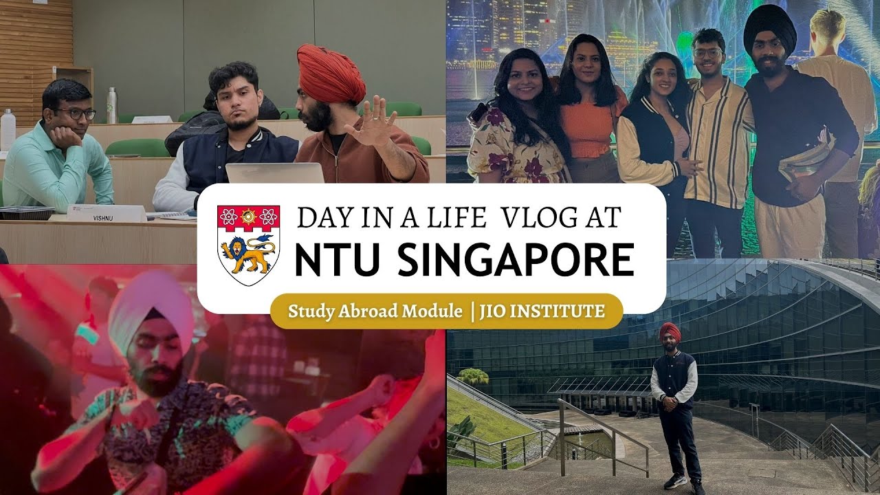 @Jio_Institute's Study Abroad Module at NTU Singapore |  Day in My Life Vlog | Harvinder Singh