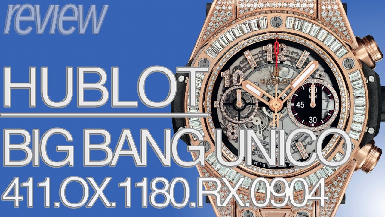 フルダイヤのウブロ！HUBLOTビッグバン・ウニコ・キングゴールド 411.OX.1180.RX.0904 実機レビュー