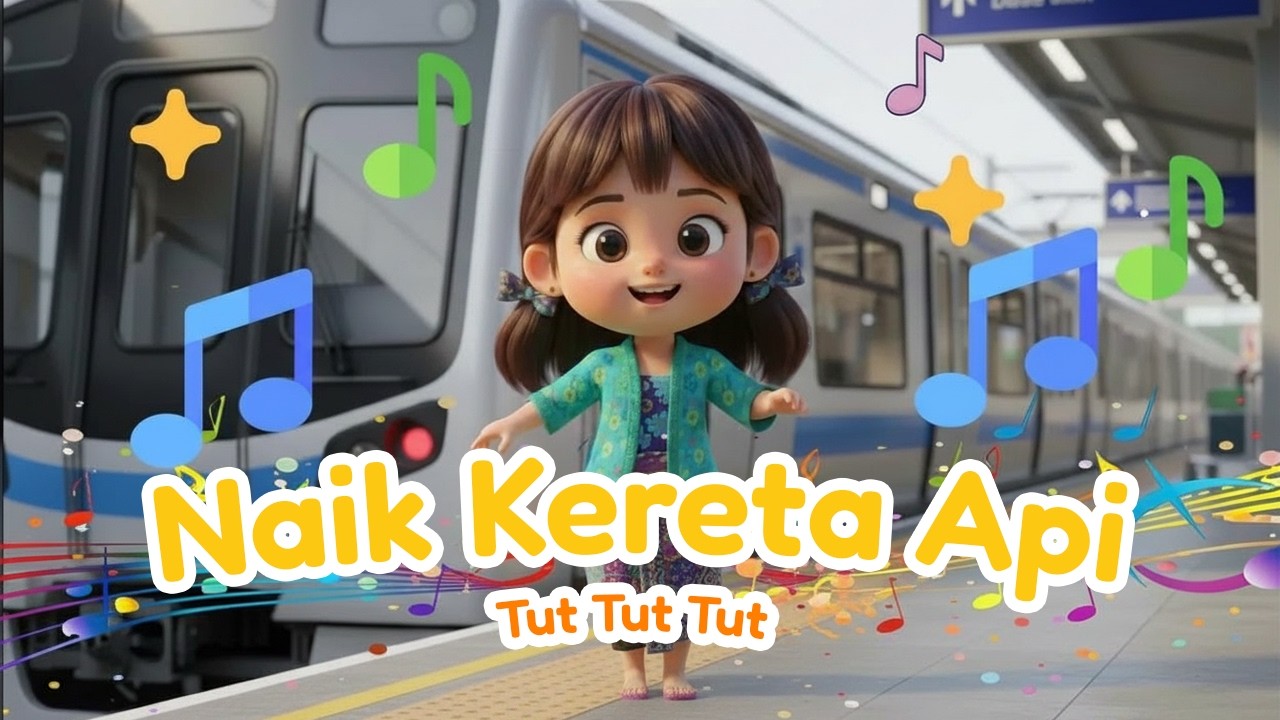 NAIK KERETA API TUT TUT TUT 🚂- Nursery Rhyme - Lagu Anak - Animasi 3D Lucu !!
