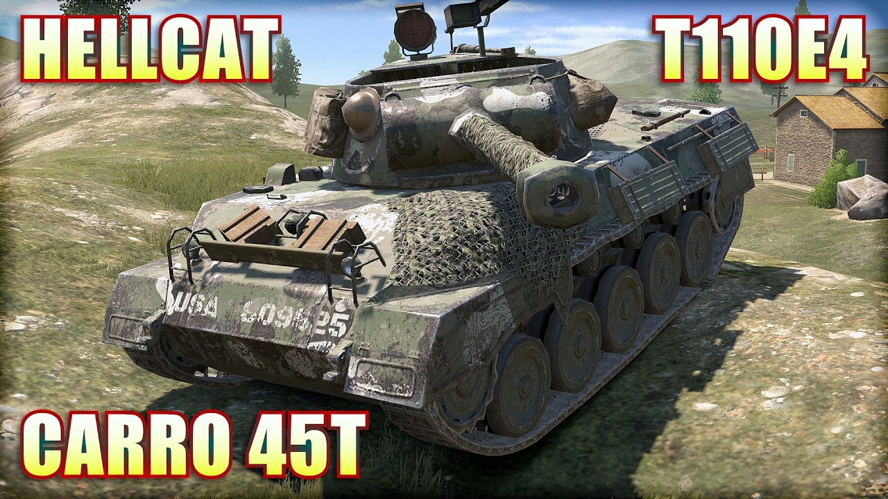 7 KILLS!!! HELLCAT ● T110E4 ● CARRO 45T | World of Tanks Blitz Replays