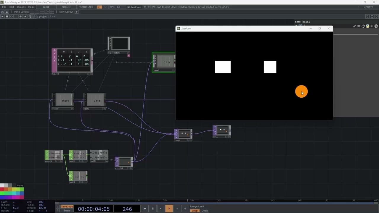 Создание 2D-игры в TouchDesigner