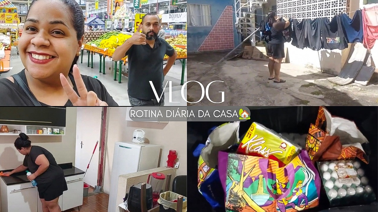 ROTINA DIÁRIA🏡 Geral na Casa | Organização | Compras no Mercado🛍 Casa da Bi