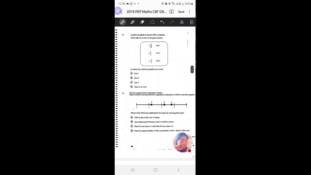 Math CBT 2019 Past Paper Questions & Answers 1 to 20
