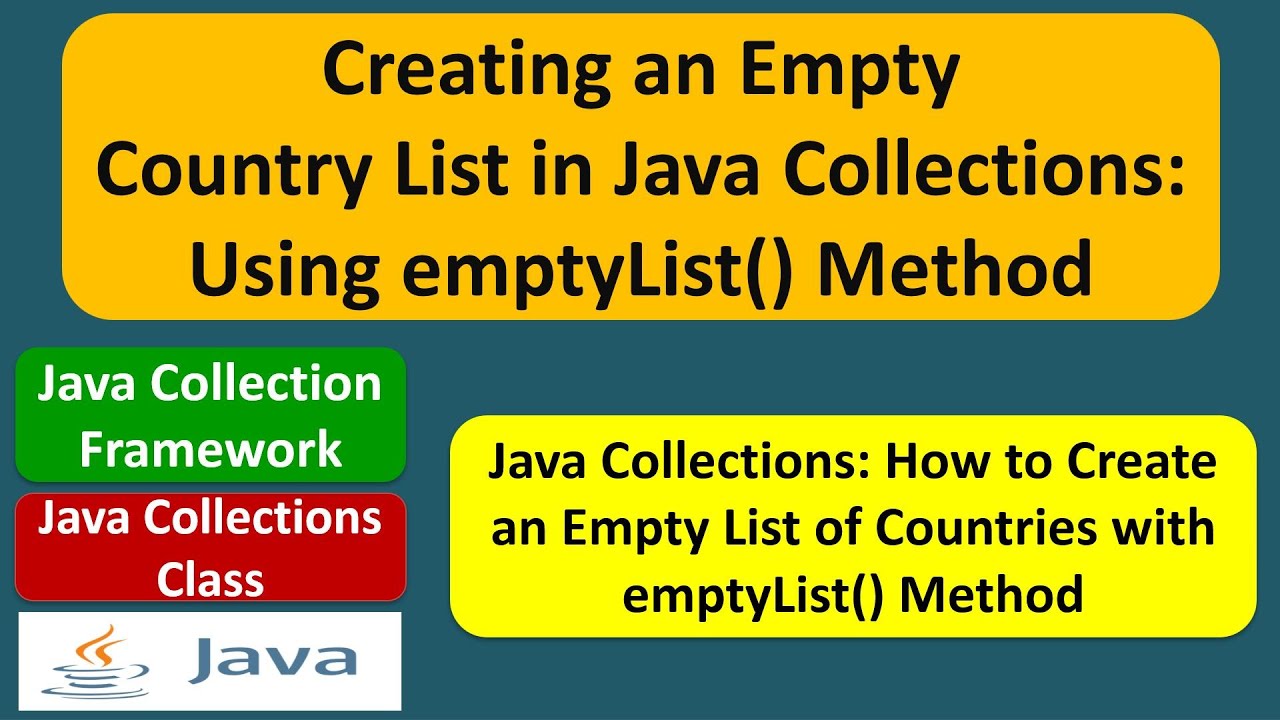 Creating an Empty Country List in Java Collections: Using emptyList() Method