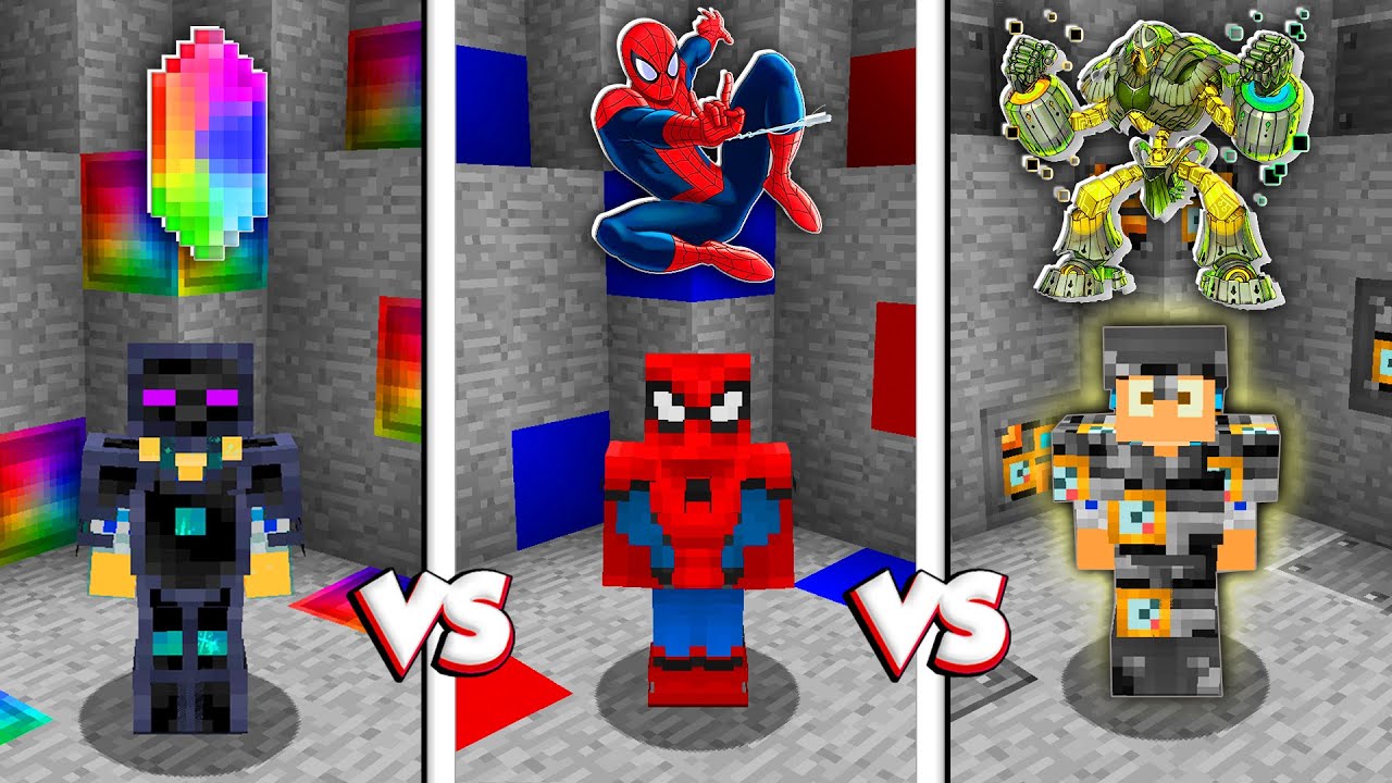 QUAL CONSEGUE SOBREVIVER MAIS AOS DESAFIOS ARMADURA AVARITIA VS HOMEM ARANHA VS FUTURO NO MINECRAFT
