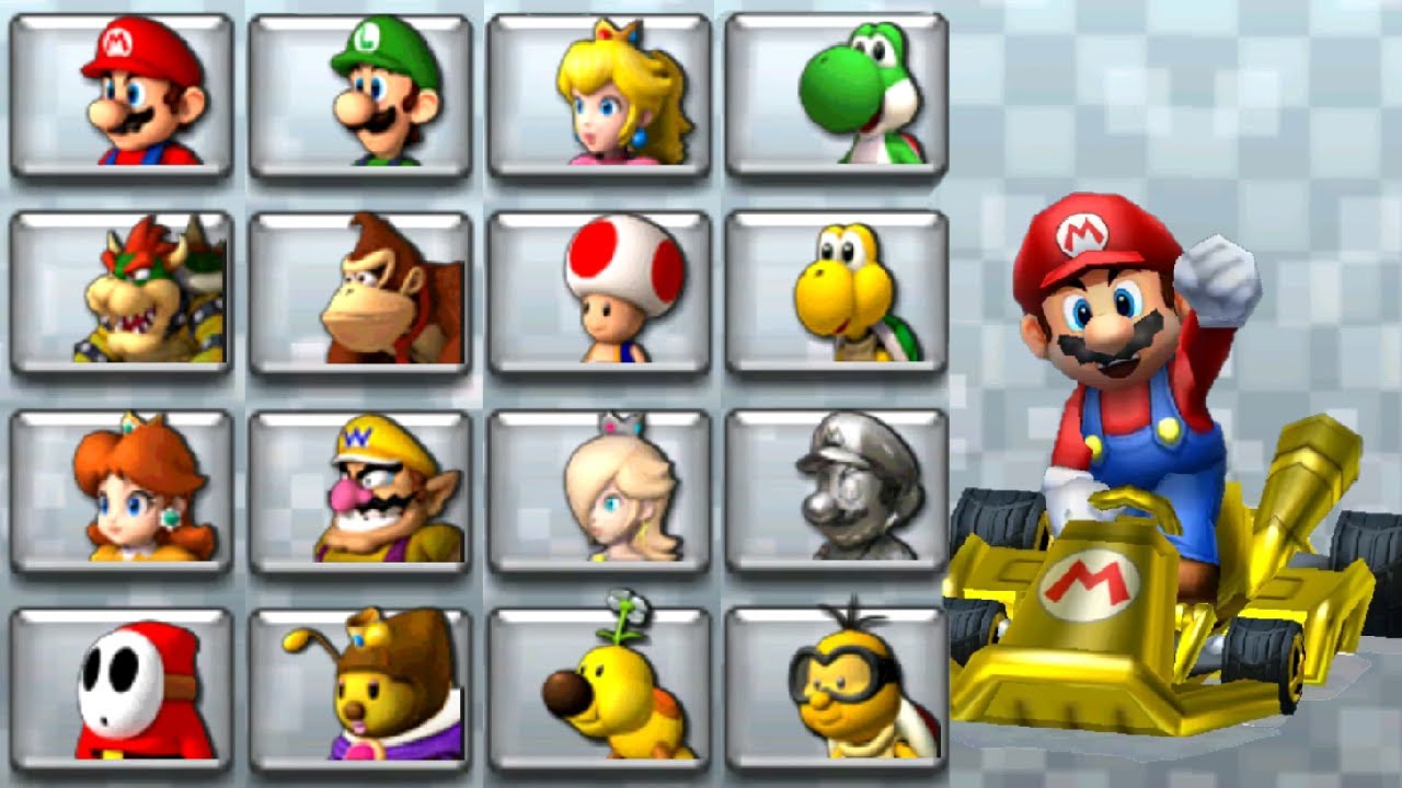 Mario Kart 7 HD - All Characters