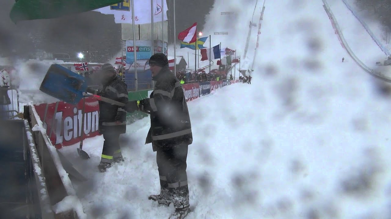 Schneestaulage, Kulm/ Bad Mitterndorf (AT) 14.01.2012