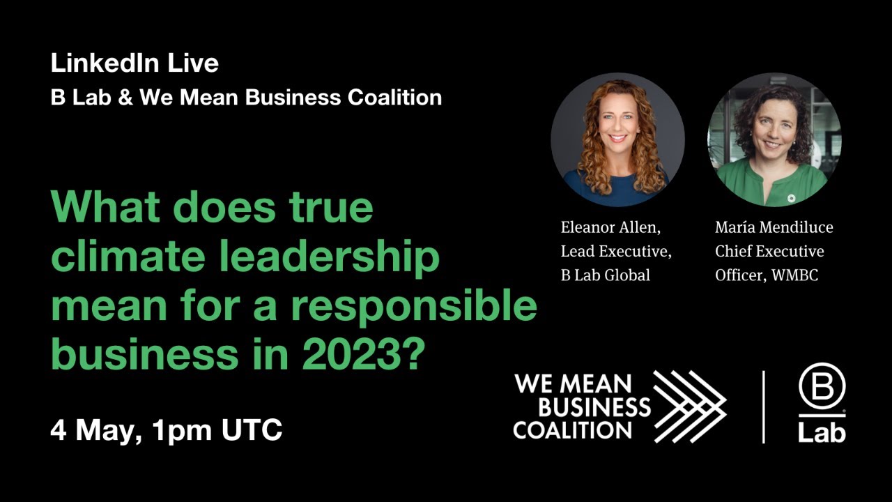 What does true climate leadership mean for a responsible business in 2023?