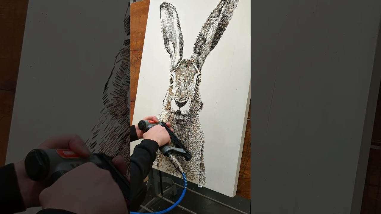 🖼️🐰📎😮🤯 #rabbit #hare #artist #art #drawing #sketch #shorts #tiktok