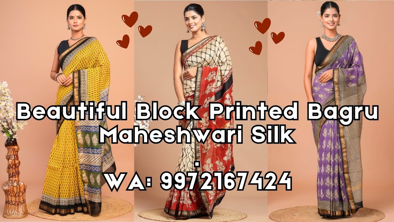 24Jan Beautiful MAHESHWARI SAREEs . WA 9972167424