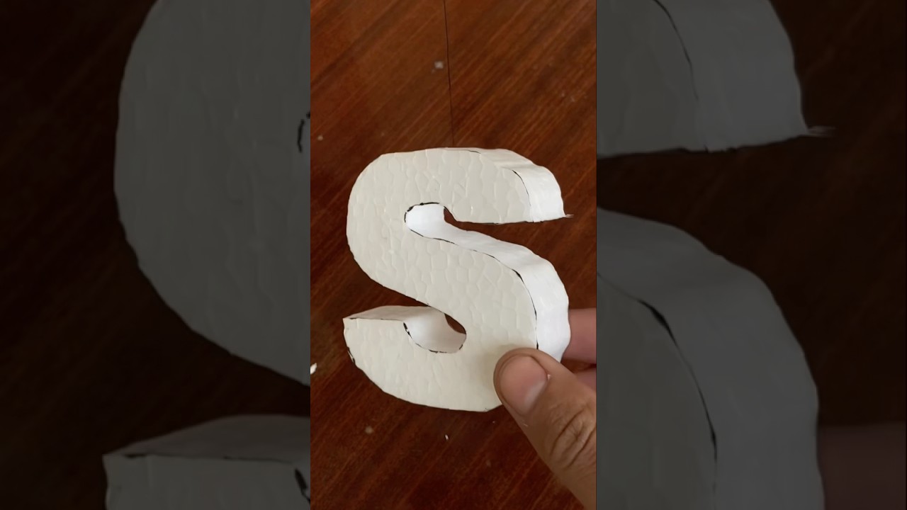 Foam plastic letter S