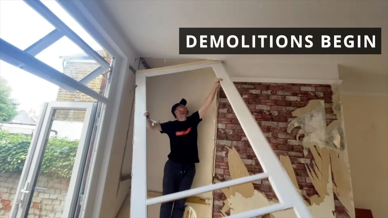 Demolitions Begin... Did we make a mistake? Removing Alcove Unit & Fixing Walls with Lime Plaster