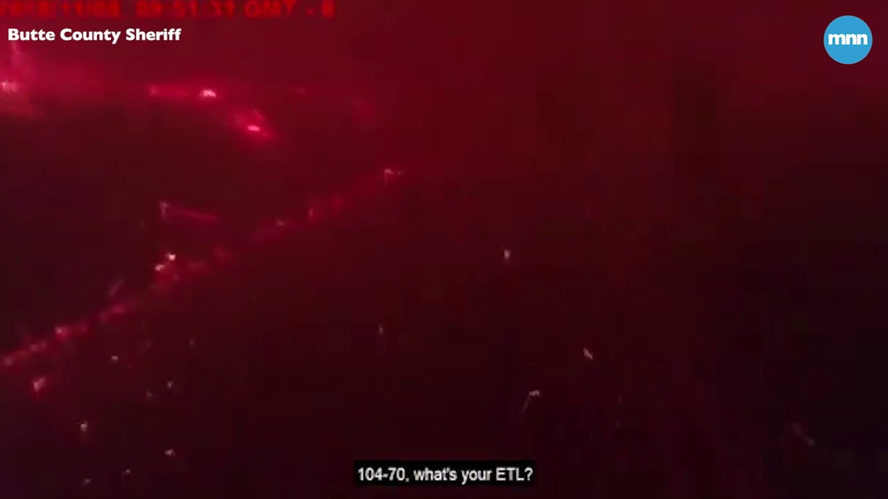 Body cam footage of a rescue during a California wildfire by a Butte County Sheriff's deputy