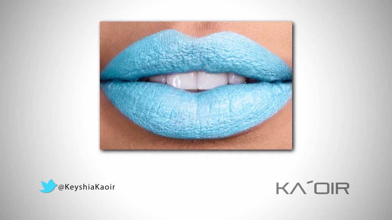 BABY BLEU - Official KA'OIR Light Blue Lipstick Review (feat. @KeyshiKaoir)