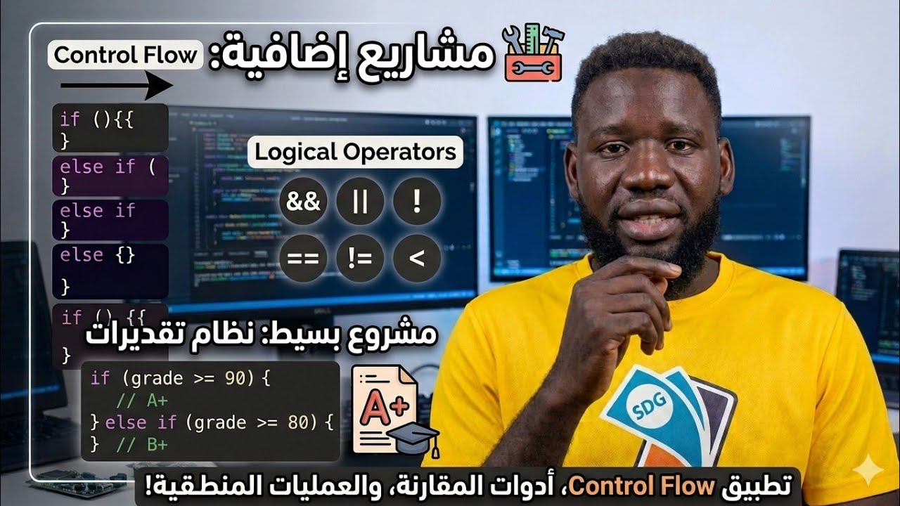 أساسيات البرمجه | لغة ++C | مشروع تطبيقي على العمليات البرمجه والتحكم في مسار الكود