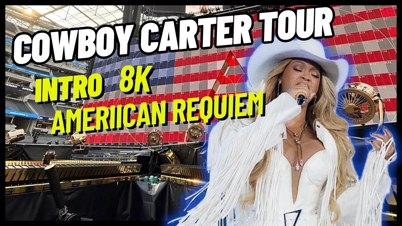 Intro 8k - Ameriican Requiem COWBOY CARTER TOUR Los Angeles Califórnia - Beyonce