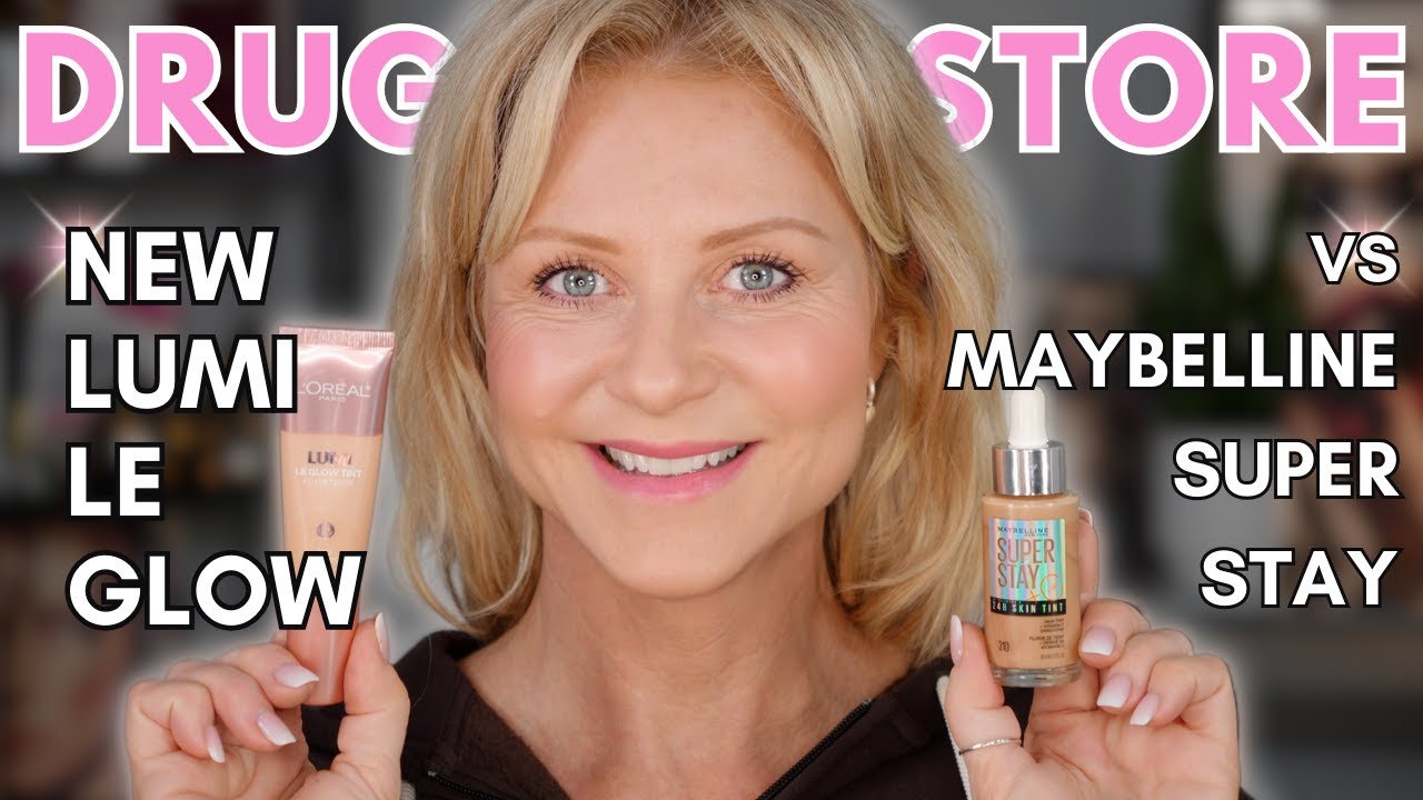 First Impressions: NEW L'Oréal Lumi Le Glow Tint vs. Maybelline Super Stay Skin Tint #over50beauty