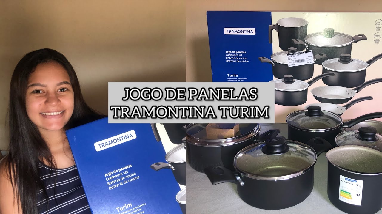 JOGO DE PANELAS DA TRAMONTINA TURIM | MOSTREI CADA PEÇA PARA VOCÊS ✨🍳💕 #tramontina #donadecasa