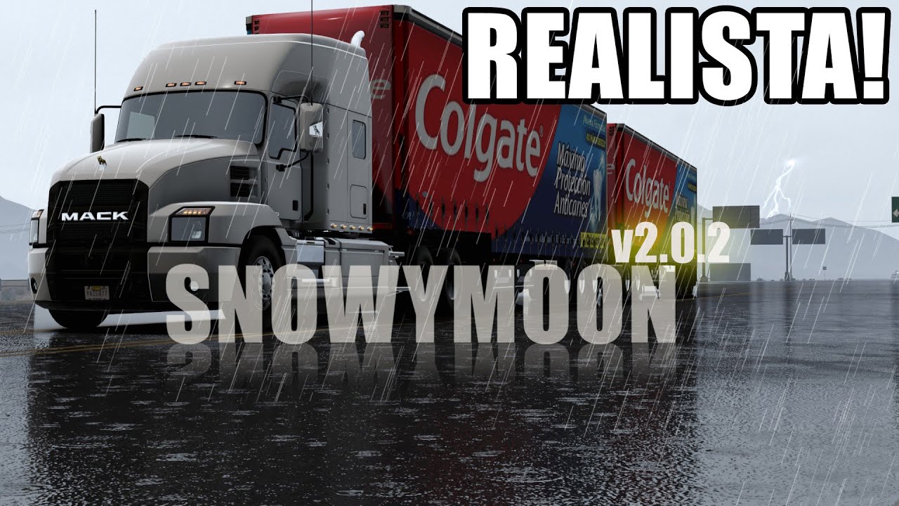 El Mod Mas REALISTA con LLUVIA Ruta con Mack Anthem Doble Trailer American Truck Simulator