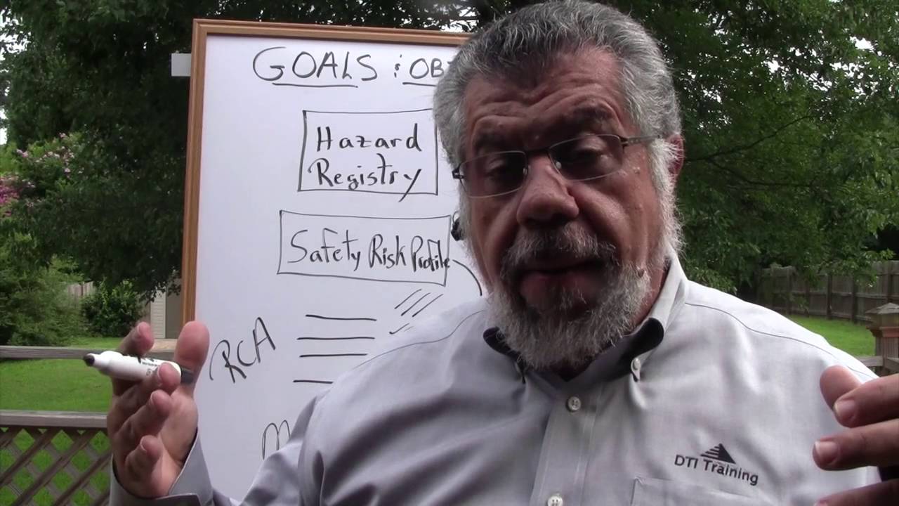 Goals and Objective from your Safety Risk Profile