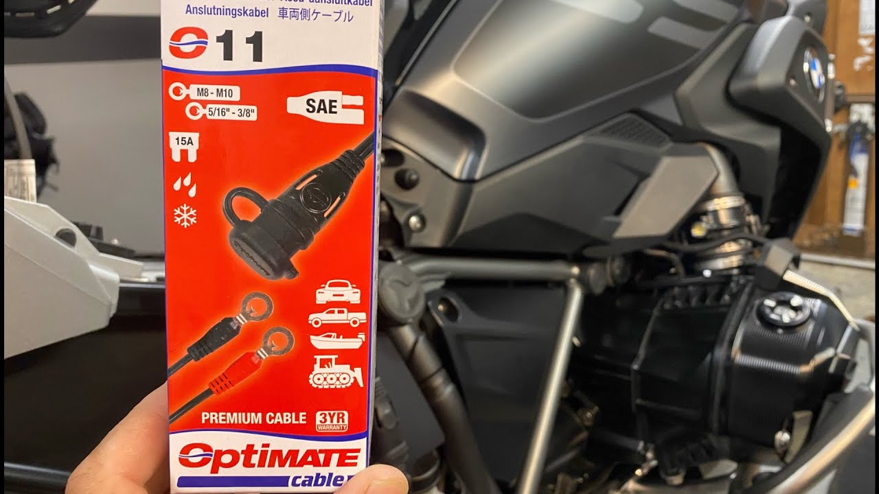 Установка зарядного кабеля OptiMate на мой BMW R1250GS