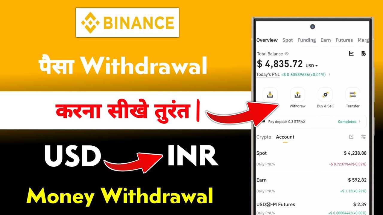 Binance App se Paisa Withdrawal Kaise Kare | binance withdrawal to bank account 2026
