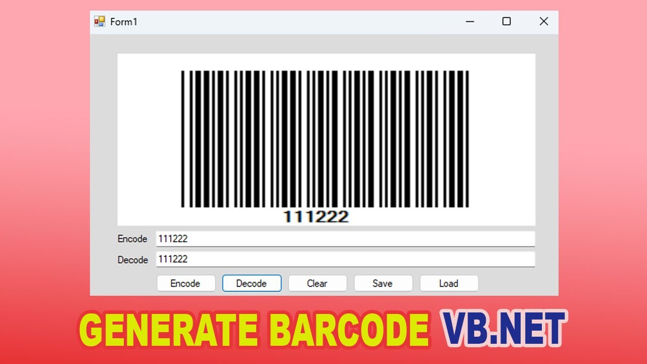 How to Generate Barcode | VB.Net Tutorial