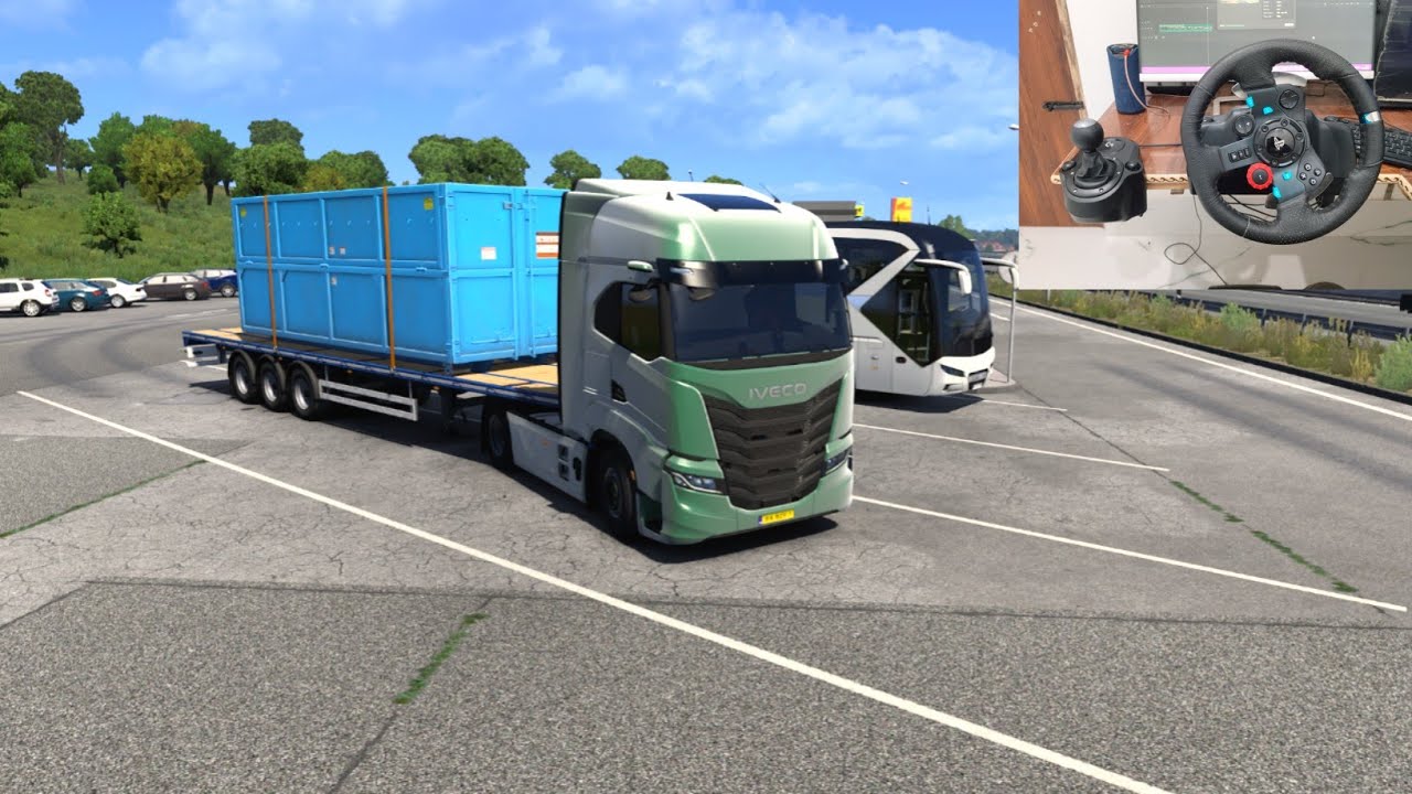 ETS2 Logitech G29 Gameplay 🚚 | 1000 KM Long Drive | Highway Parking Rest