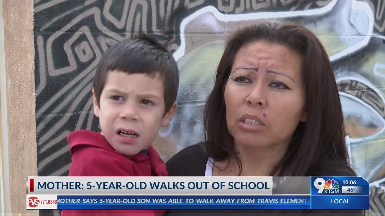 5-year-old walks out of school