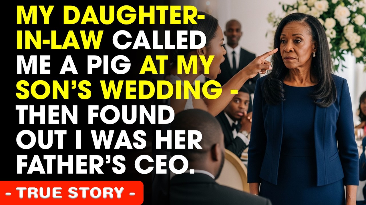 My Daughter-in-Law Called Me a Pig at My Son’s Wedding—Then Found Out I Was Her Father’s CEO