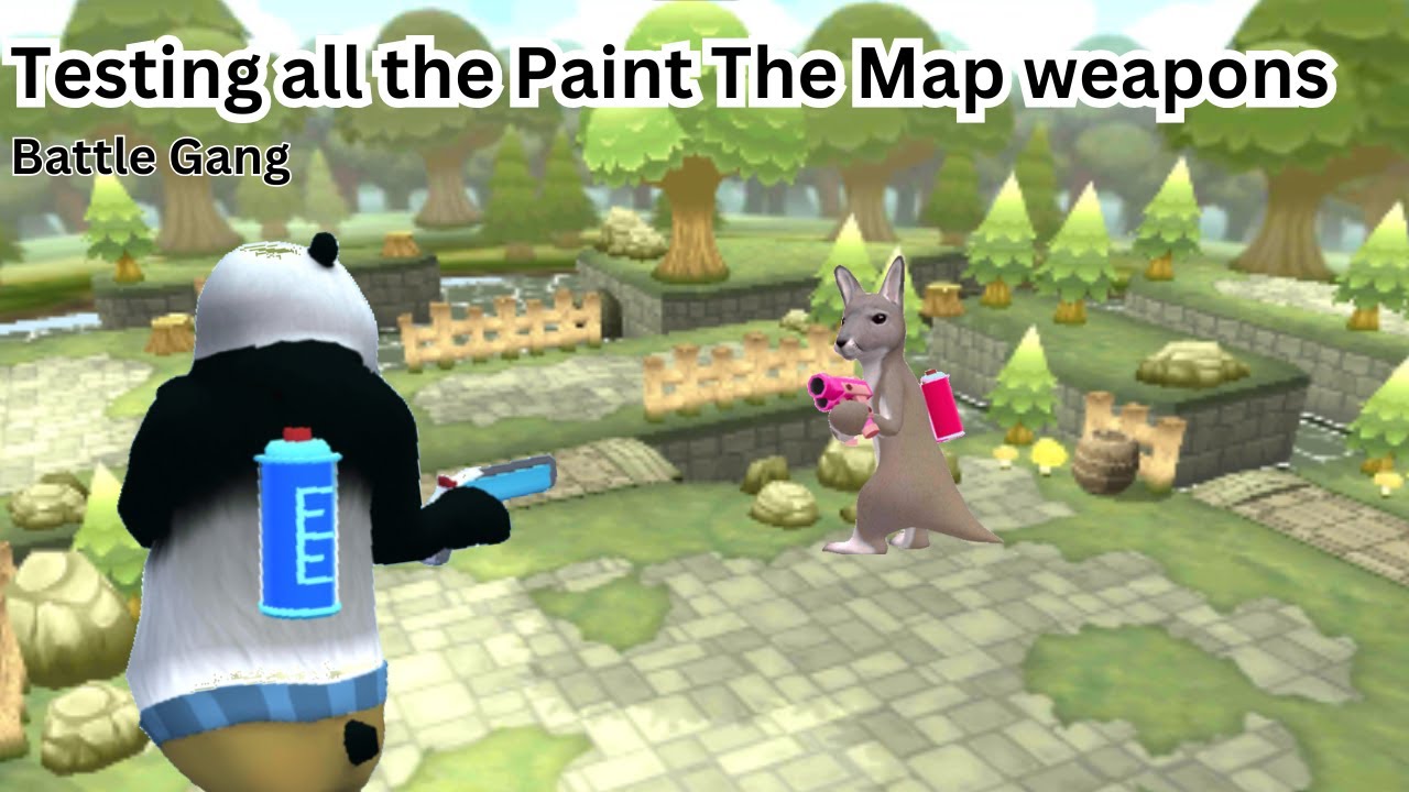 Battle gang testing all the paint the map weapons