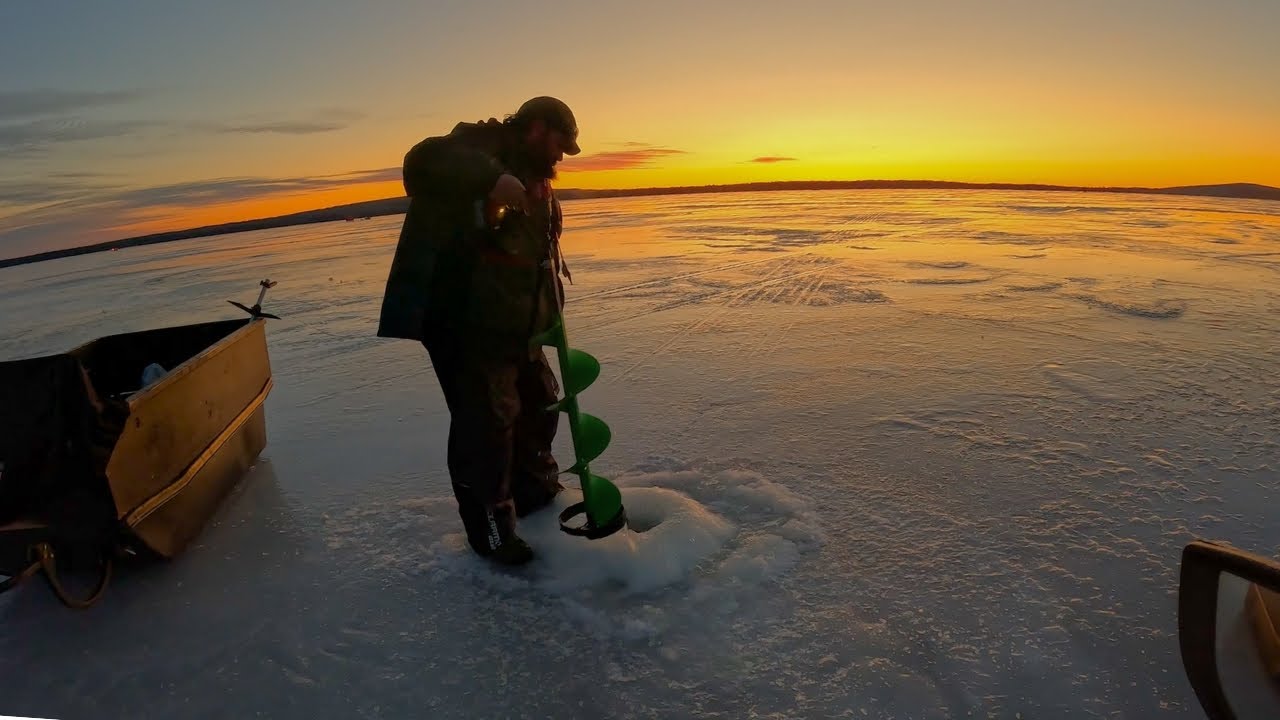 Ice Fishing in Maine: East Grand Lake