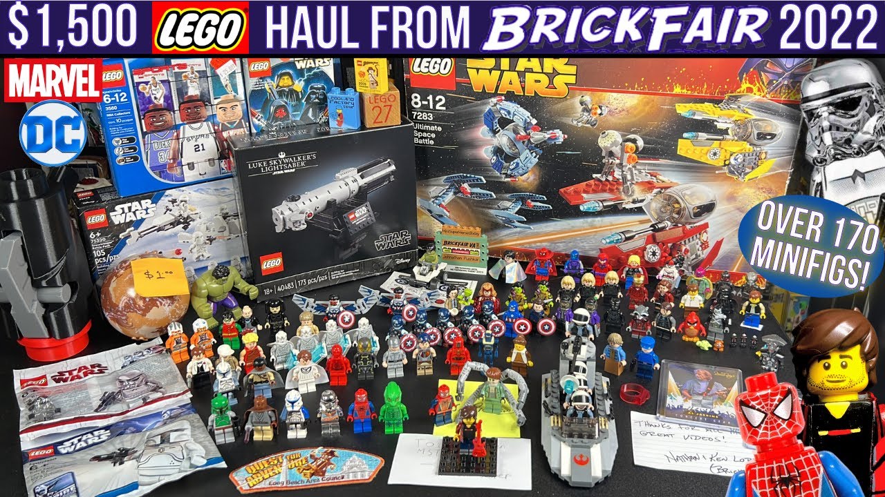 $1,500+ LEGO HAUL at BrickFair VA 2022 - 170+ Minifigs from Marvel, Star Wars, DC, and MORE!