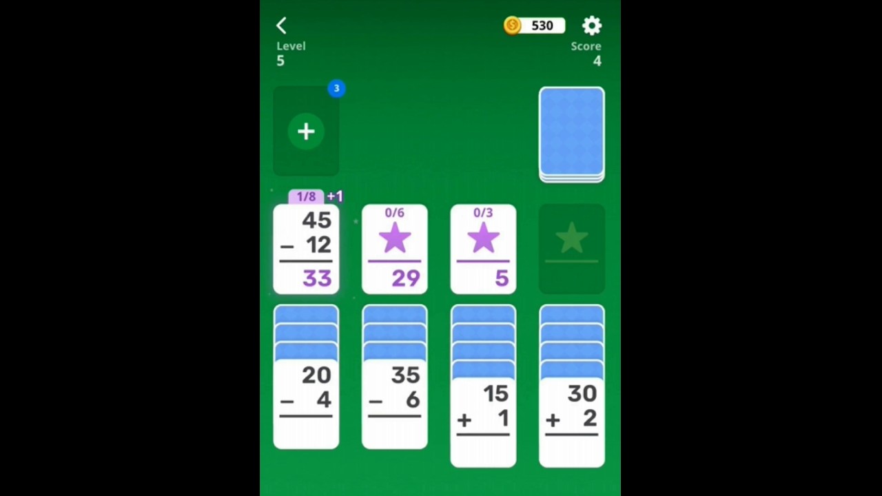 Math Solitaire: Brain Puzzle - Levels 1-5