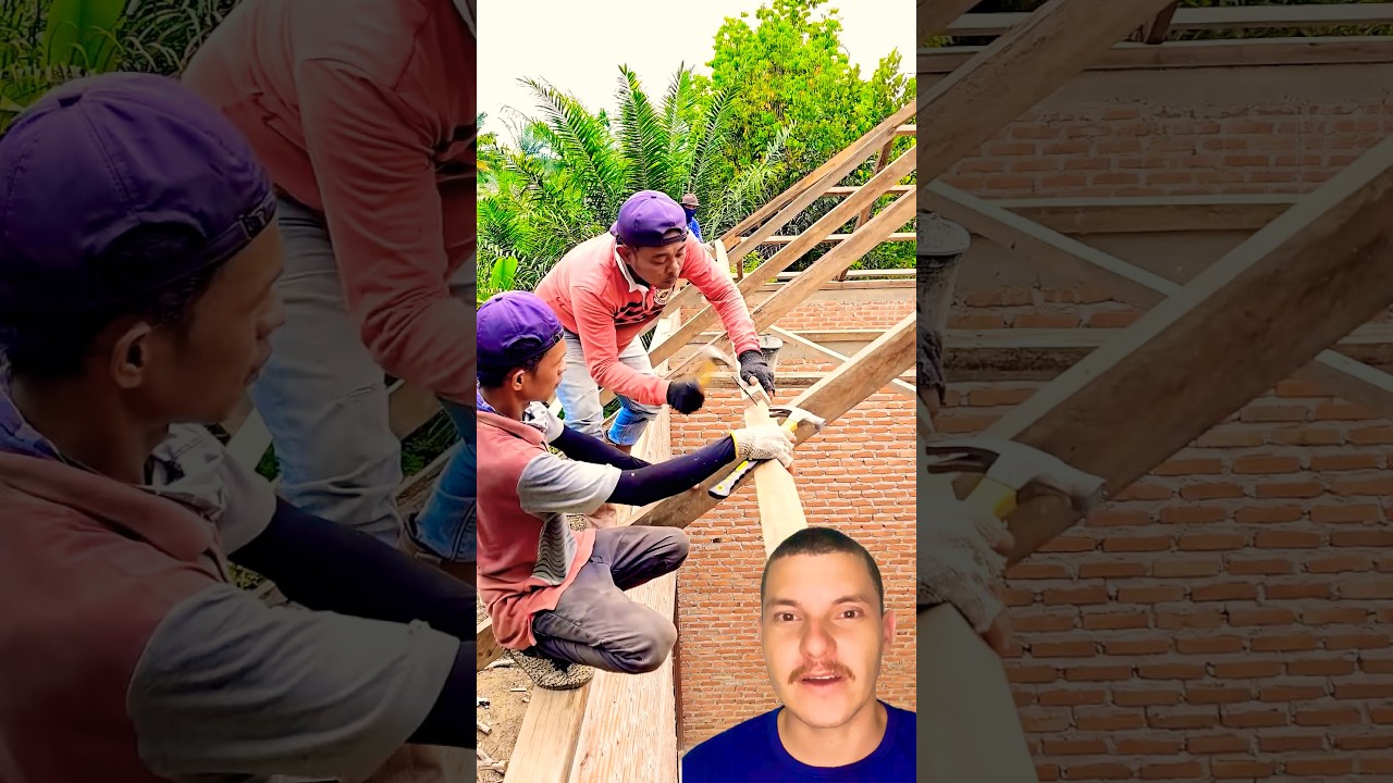 Madeiramento de casa #woodworking #amazing
