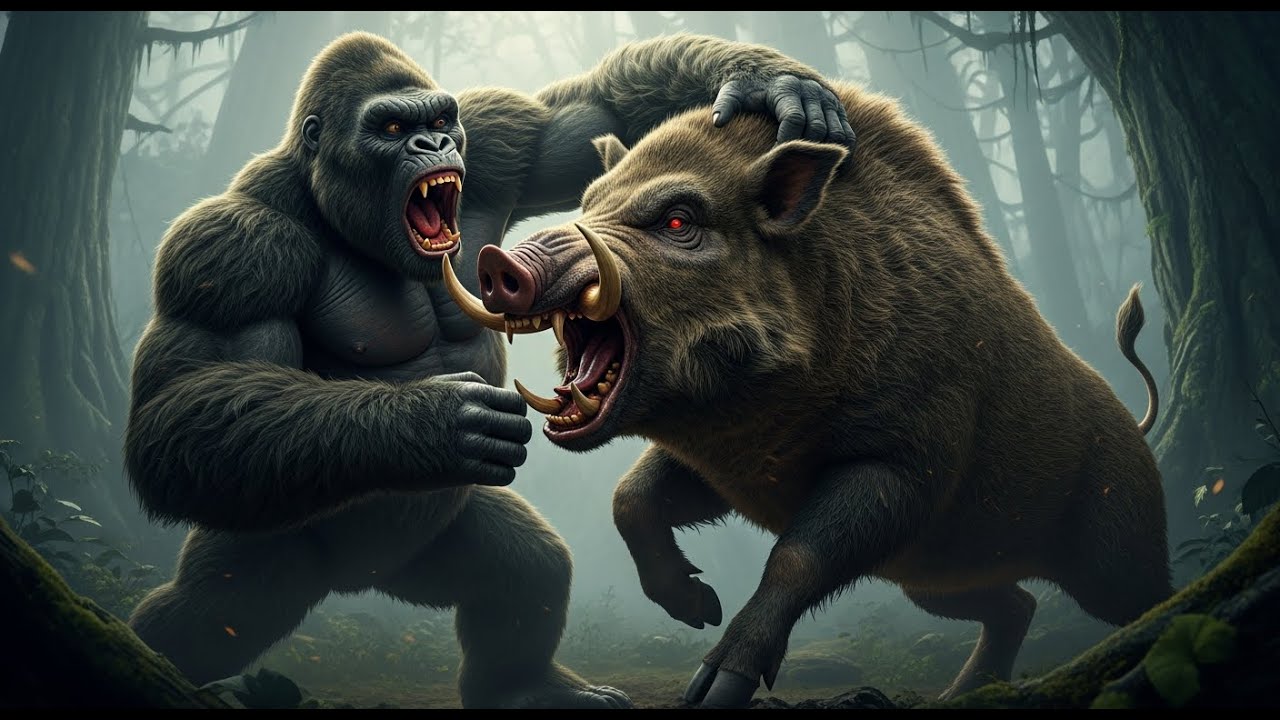 Who Wins King Kong vs  the Massive Wild Boar   An Unstoppable Force Meets an Immovable Object!
