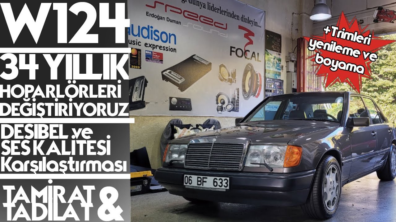 Mercedes W124 | Tamirat & Tadilat | 34 yıllık Hoparlörleri değiştiriyoruz !