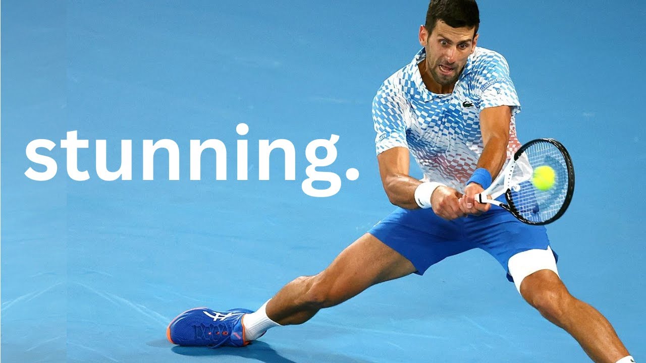 Novak's backhand down the line is too good...