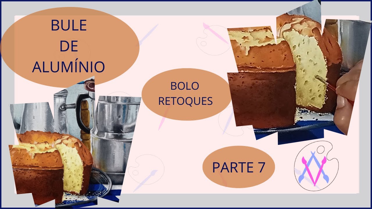 Pintura em tecido: Bule de alumínio (pt7) Bolo retoques.